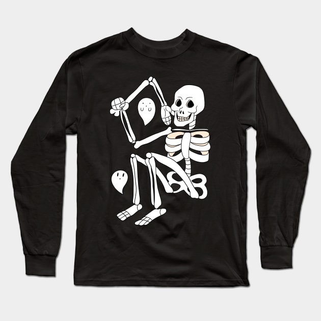 Silly Skeleton Long Sleeve T-Shirt by saradaboru